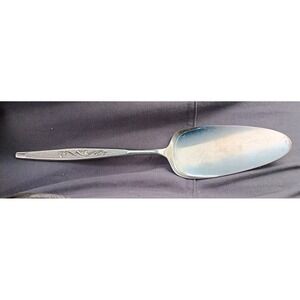 Carlton Woodcrest Pie Server All Stainless Japan CAS1 Textured Handle Discont'd